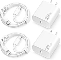 iPhone 15 Charger USB C Wall Charger iPad Pro Charger Type C Charger Block 2 Pack with 2 Pack 6FT Cable for iPhone 15/15...